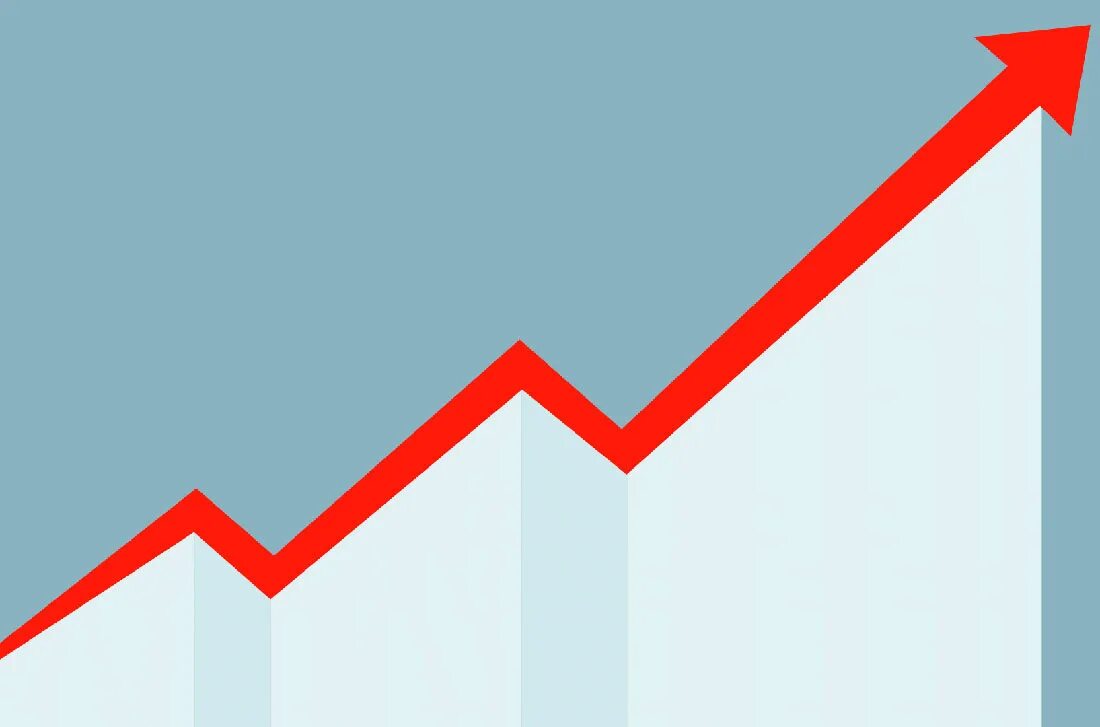Растущий прогресс. График вверх. Стрелка вверх. Стрелочка вверх. Стрелочка роста.