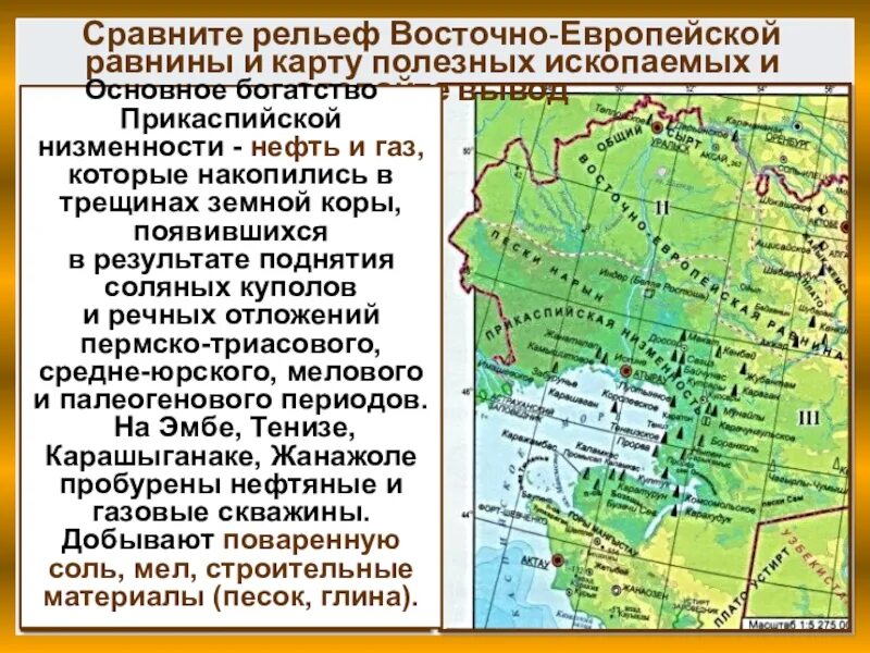 Полезные ископаемые Восточно европейской равнины. Прикаспийская низменность низменность на карте России. Восточно-европейская равнина на карте ископаемые. Полезные ископаемые Восточно-европейской равнины в России. Направление понижение рельефа