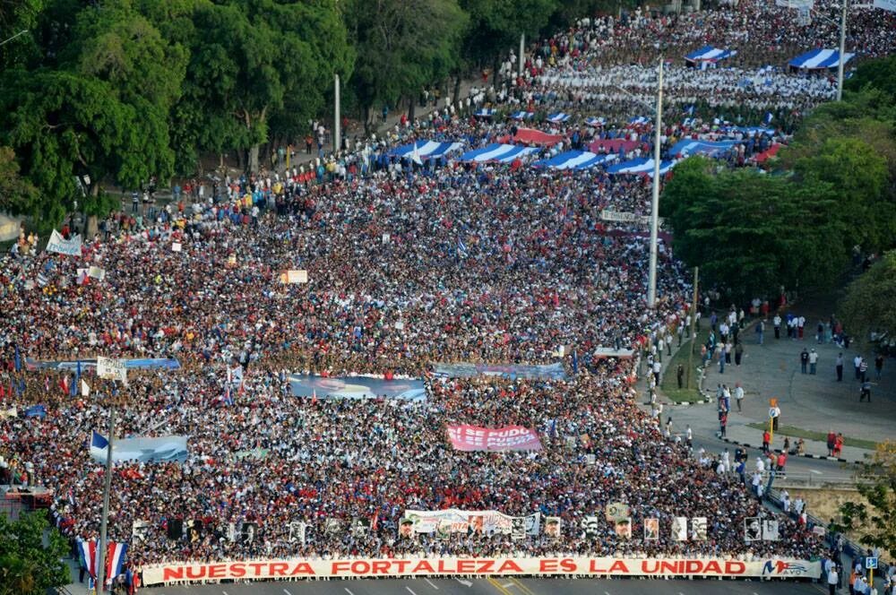 Митинги на Кубе. Куба Первомайская демонстрация. Подавление демонстраций на Кубе. 1 Мая в Гаване.