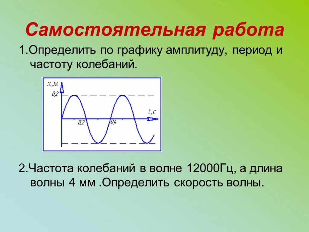 Период частота и амплитуда колебаний по графику. Амплитуда колебаний по графику. По графику определите амплитуду период и частоту колебаний. Как определить частоту колебаний по графику. Определить длину волны по графику.