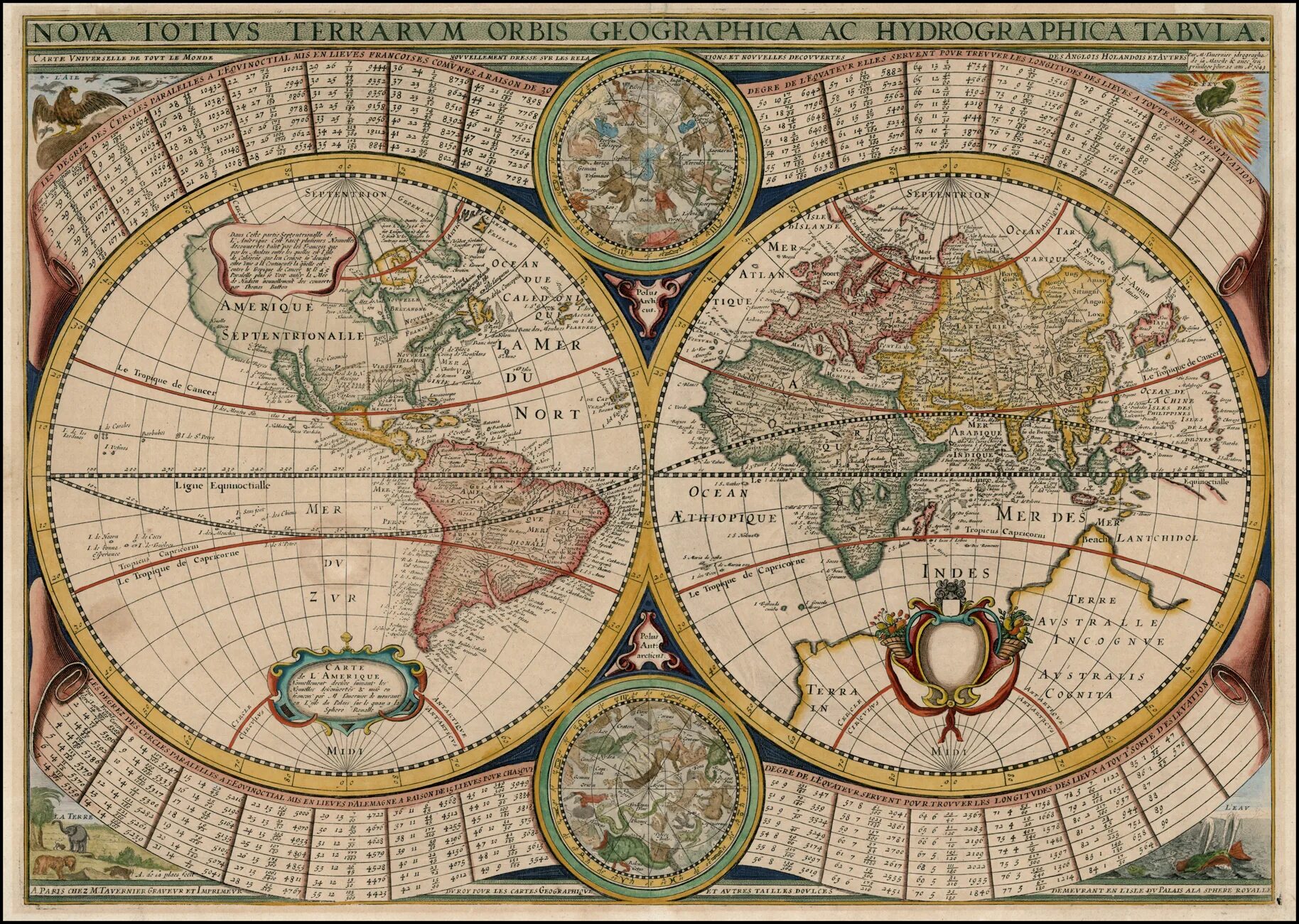 Антикварные карты. Nova totius Terrarum Orbis. Карта Nova totius Terrarum Orbis. "Nova totius Terrarum Orbis Geographica tabula".