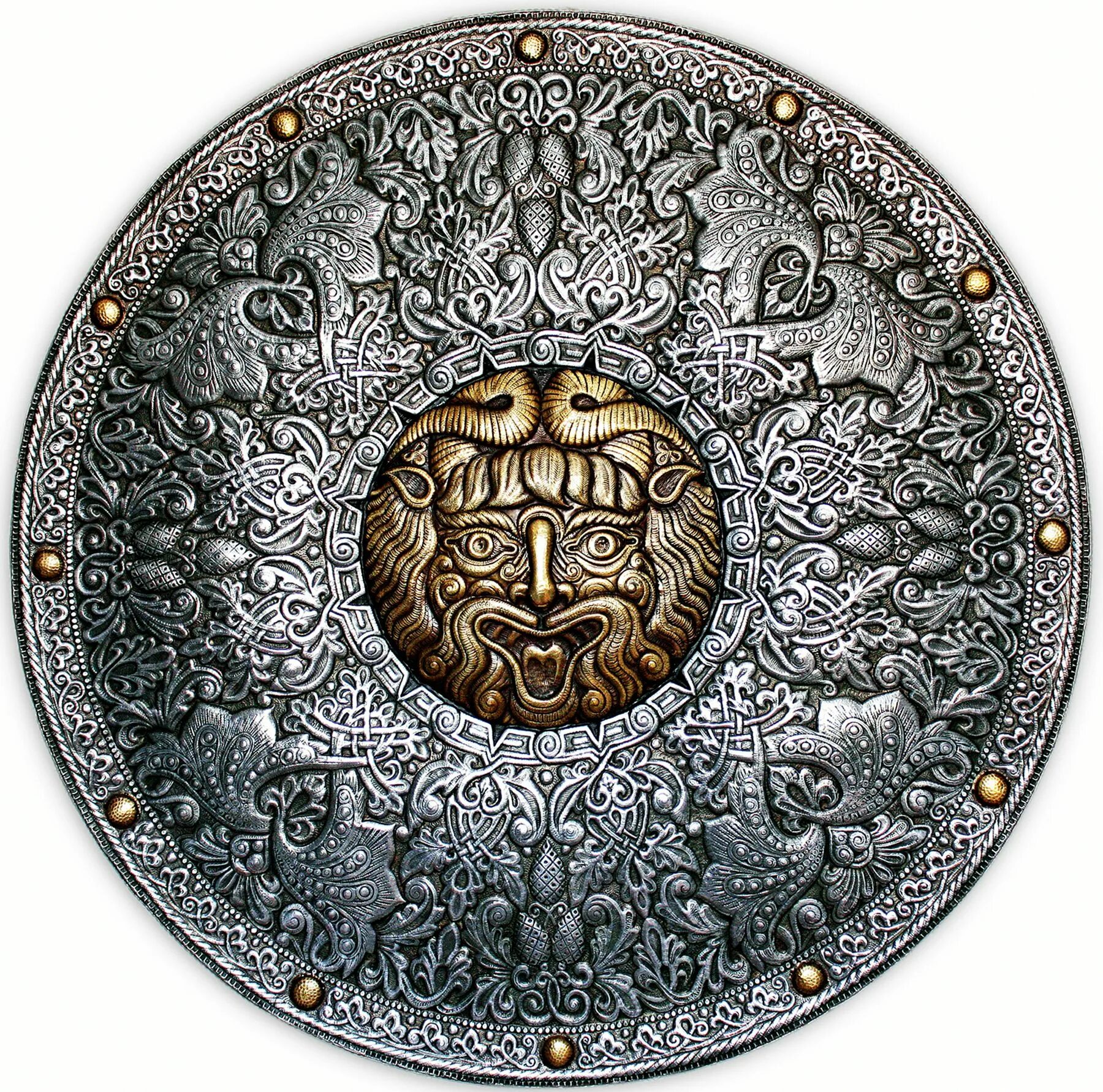 Чеканка Виктора Морозова щиты. Щит воина древней Руси 1533. Ornate shield