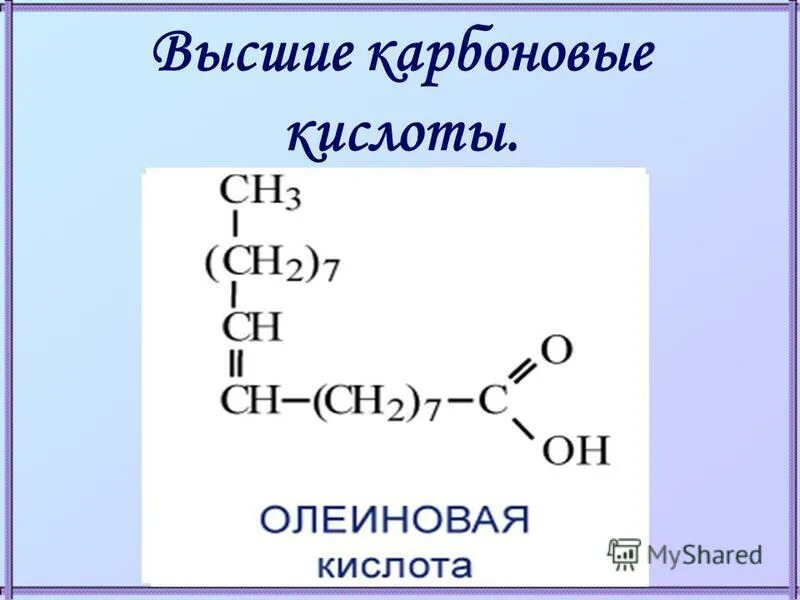 презентация высшие карбоновые кислоты 10 класс