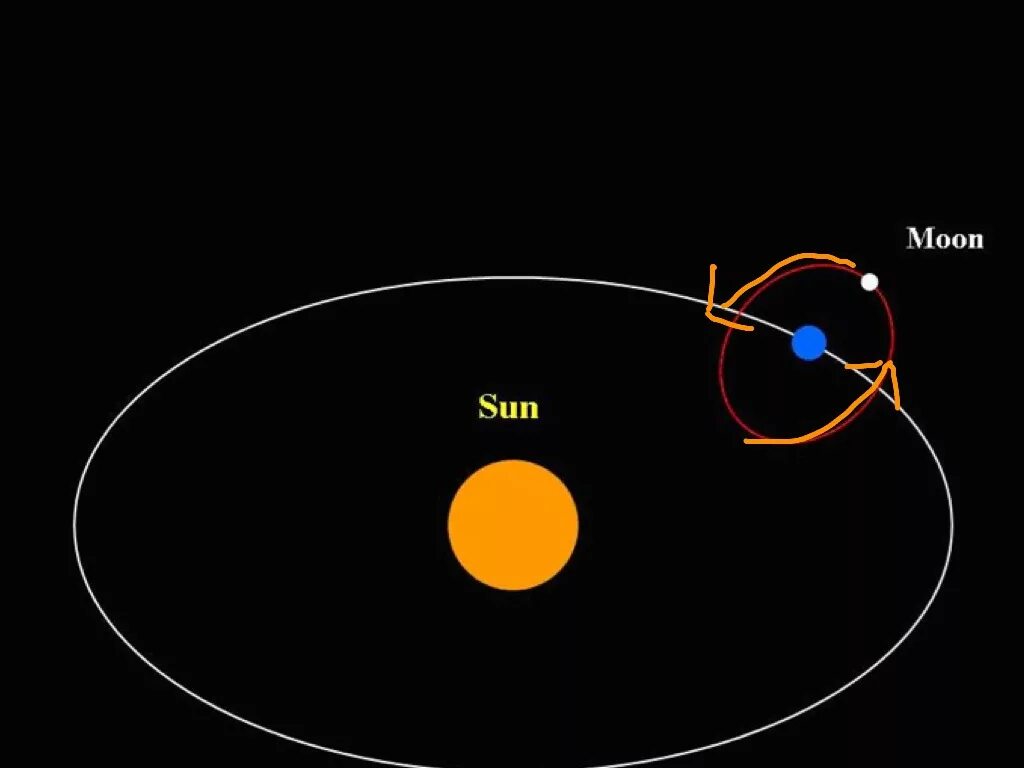 Гелиоцентрическая Орбита Луны. Орбита Луны вокруг солнца. Луна вокруг земли. Орбита и вращение земли.