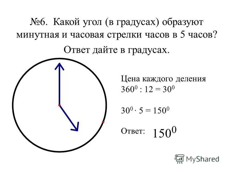 В 12 часов градусов