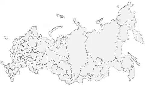 Административная карта россии контурная карта с городами