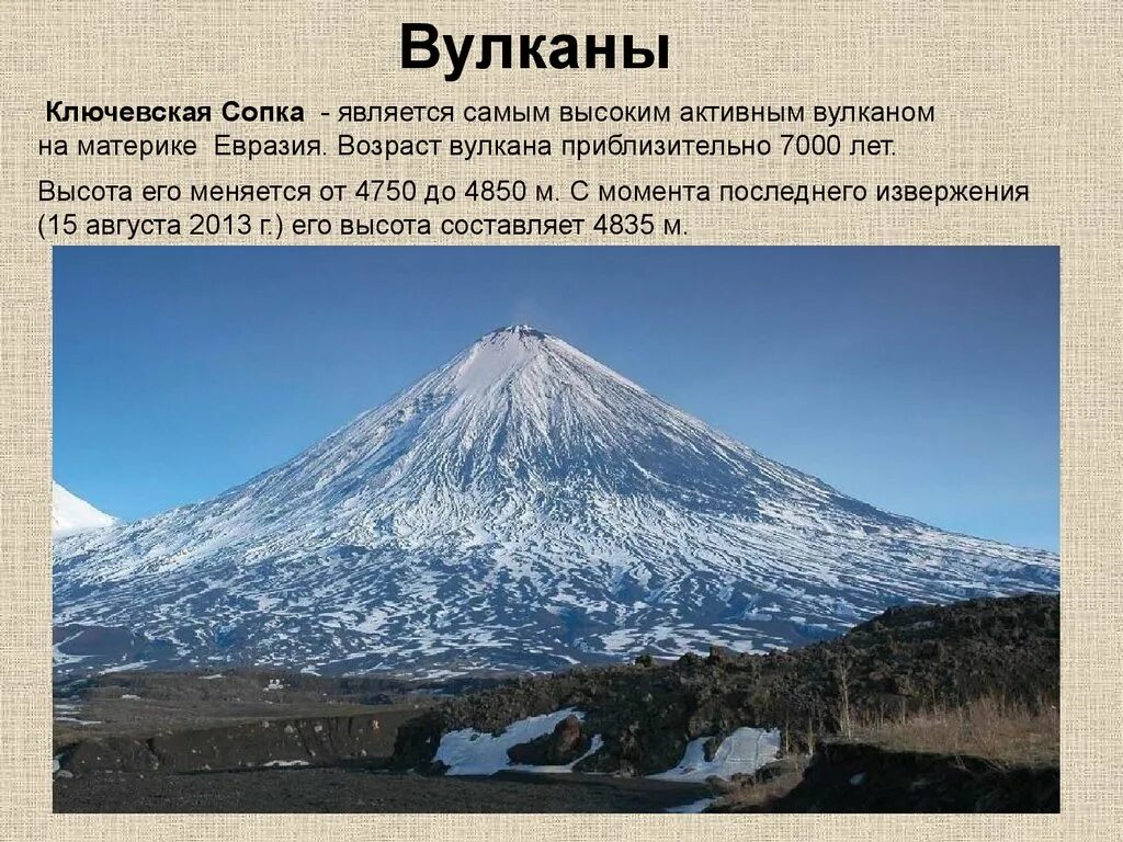 Где находится ключевая сопка действующий или потухший. Ключевская сопка самый высокий вулкан Евразии. Полуостров Камчатка Ключевская сопка. Евразия Ключевская сопка. Ключевская сопка географические координаты.