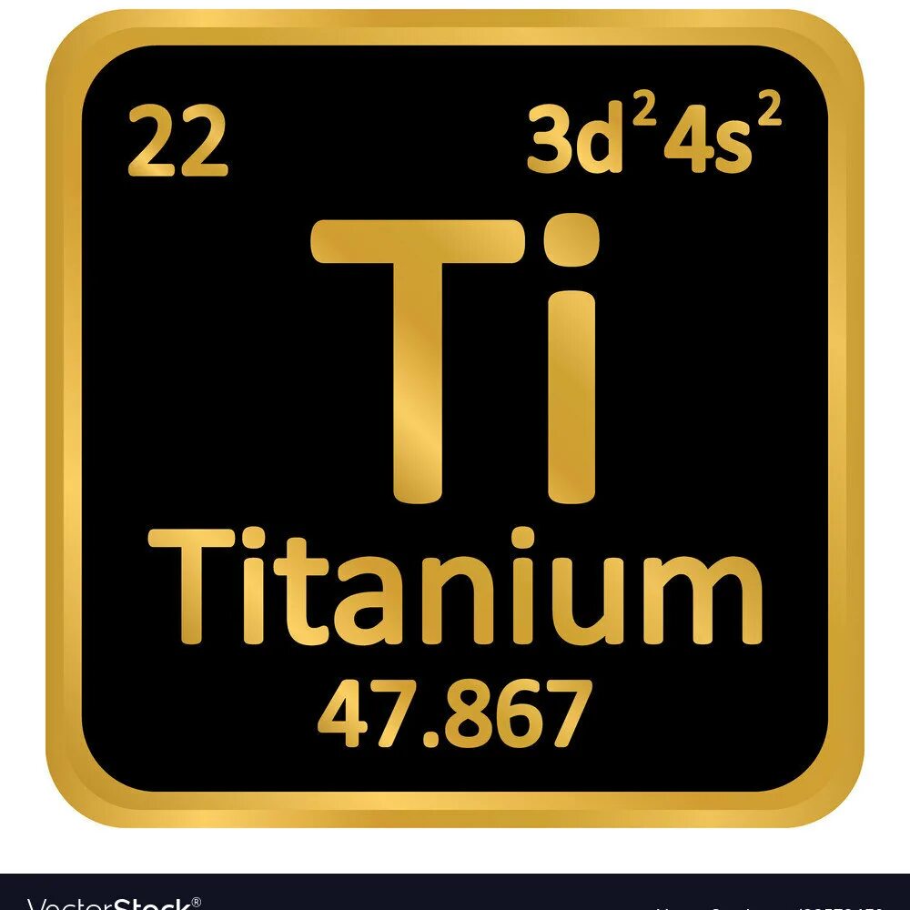 Титан в таблице менделеева Periodic table element titanium icon Royalty Free Vector