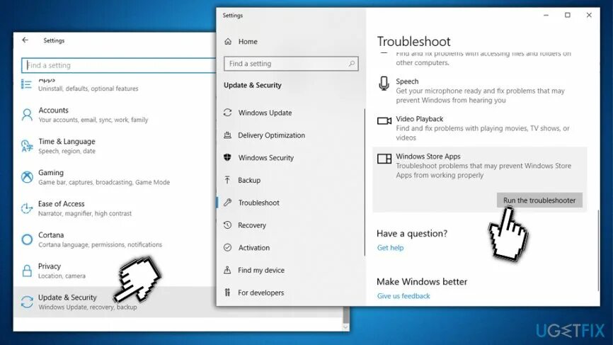 Run window. Run window