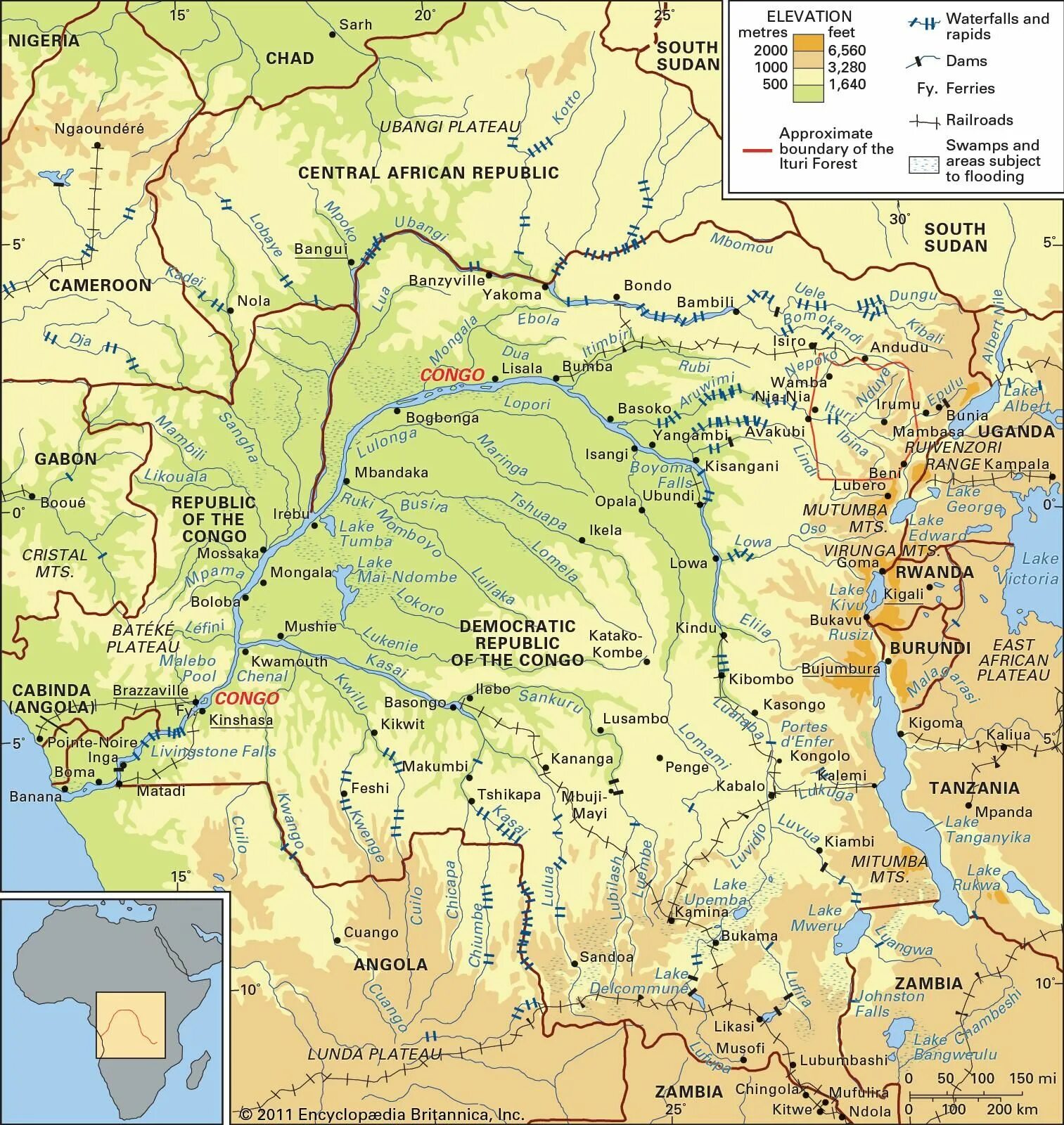 Река конго какой бассейн. Бассейн реки Конго. Река Конго на карте Африки. Река Конго на физической карте. Речная система реки Конго на карте.
