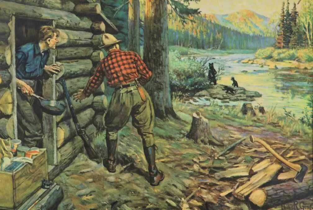 Плотники охотники. Картины филлип р гудвин. охотники в лесу картина. лесной охотник. охотник в лесу живопись.
