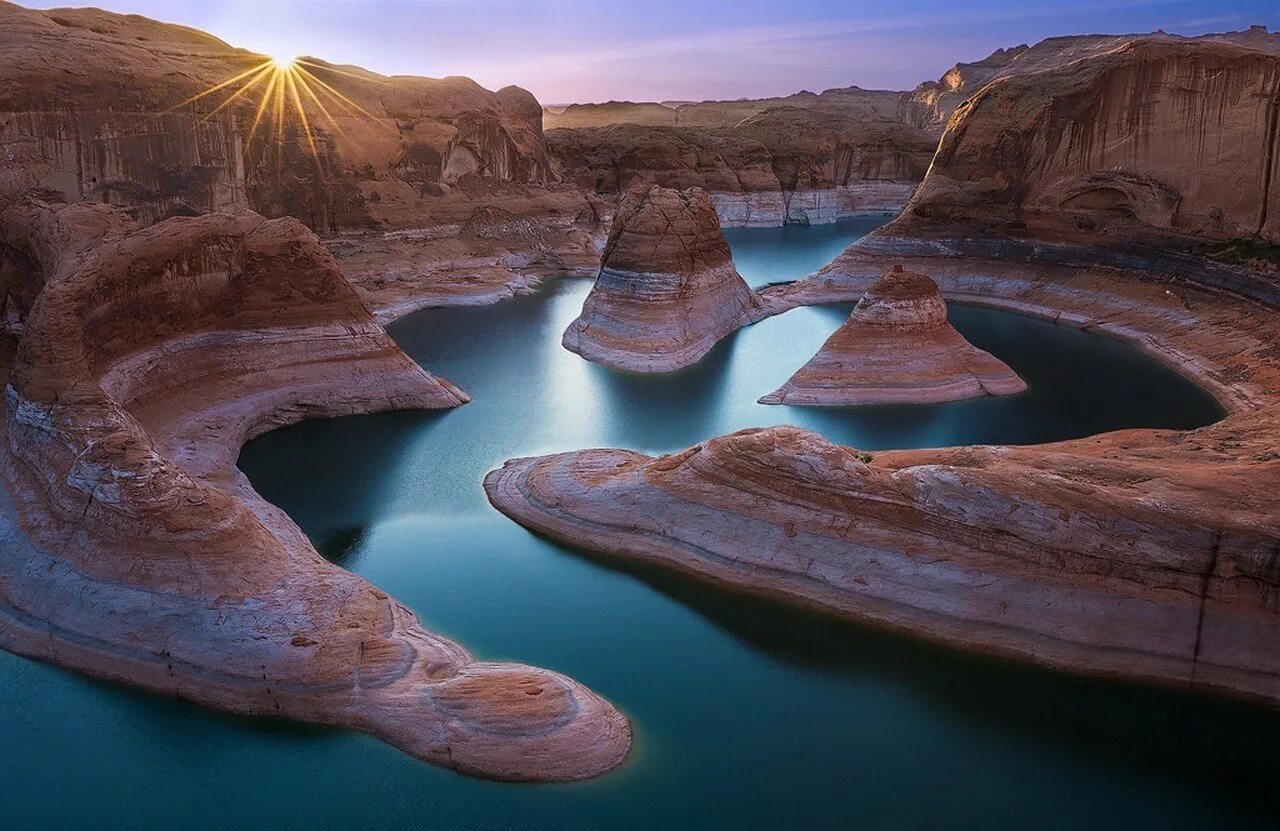 Озеро Пауэлл reflection Canyon. Каньон Глен, Юта, США. Австралия природа. Крупные реки и озера австралийского