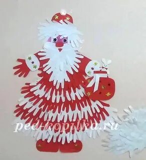 Дед мороз из ладошек