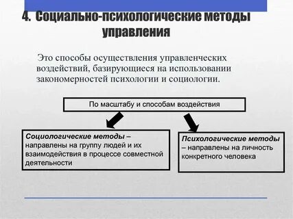 Структура социально психологического управления