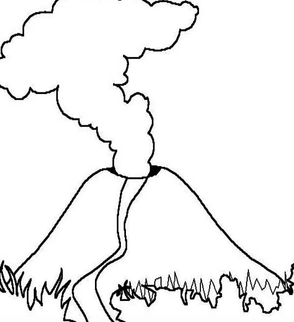 Вулкан раскраска для детей распечатать Coloriages planète Coloriage volcan, Coloriage, Comment dessiner une fleur