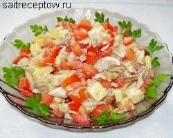Салат картошка курица помидор сыр