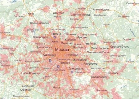 Карта покрытия мтс московская область 2024