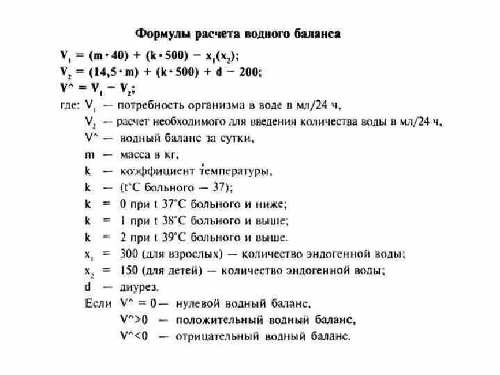 Определение водного баланса алгоритм. Оценка водного баланса формула. как посчитать водный баланс.