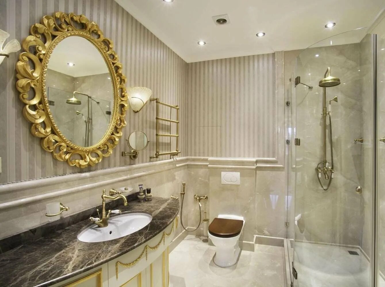 Санузел в классическом стиле. Красивые Ванные комнаты. Ванна в классическом стиле. Классический интерьер ванной. Золота ванна комната