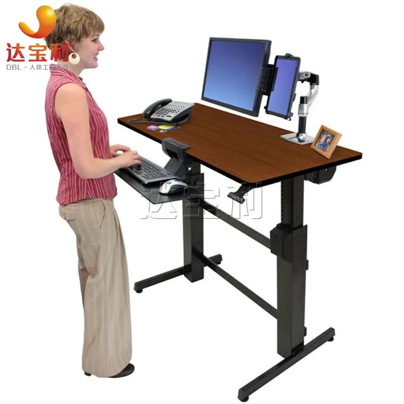 Стол Ergotron WORKFIT-D(24-271-928. Стол Ergotron WORKFIT-D. Эргономичный компьютерный стол. Регулируемый компьютерный стол.