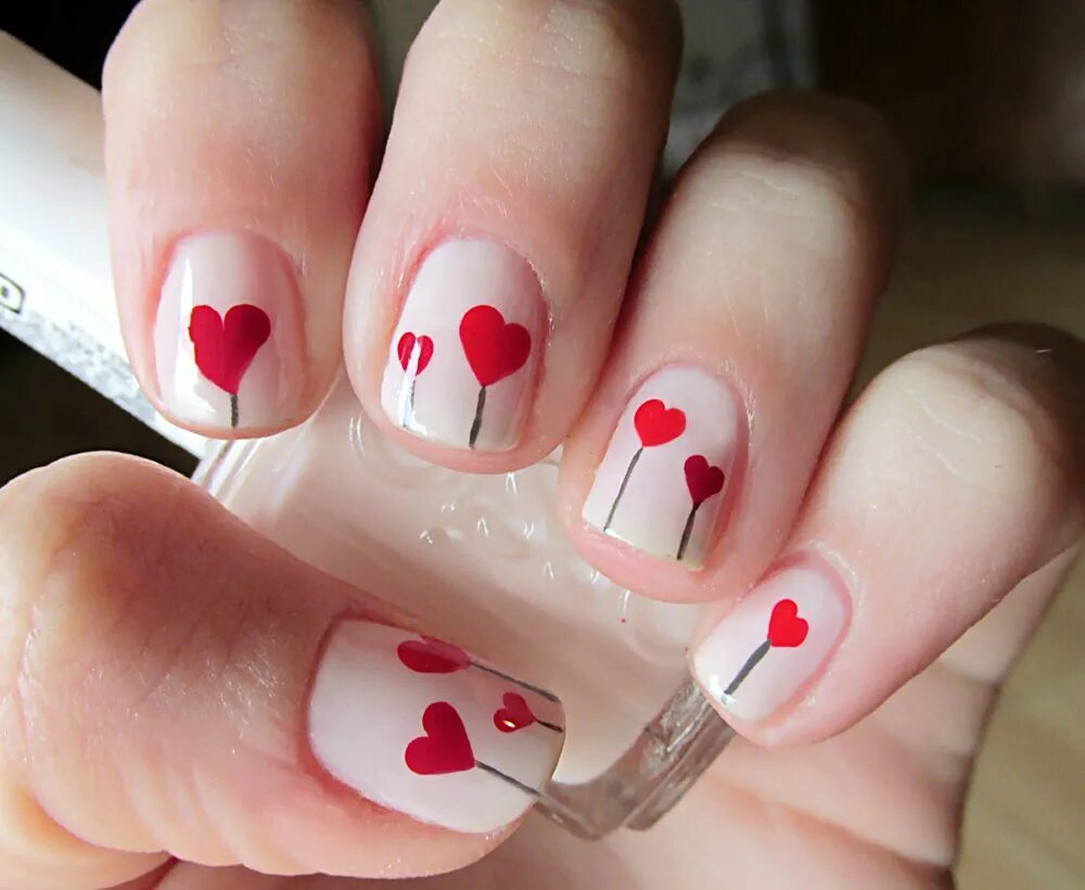 Идеи маникюра с сердечками 27 Pretty Nail Art Designs for Valentine's Day Page 3 of 3 StayGlam Valentin