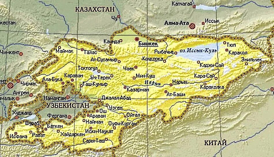 Какие карты в киргизии. Киргизия политическая карта. Киргизия на карте с границами. Киргизия и Узбекистан на карте. Границы Кыргызстана на карте Киргизии.