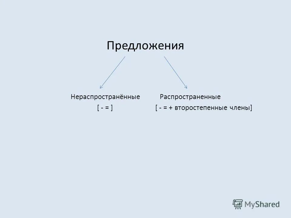 Нераспространенное предложение с двумя грамматическими основами. Распространенные и нераспространенные предложения.