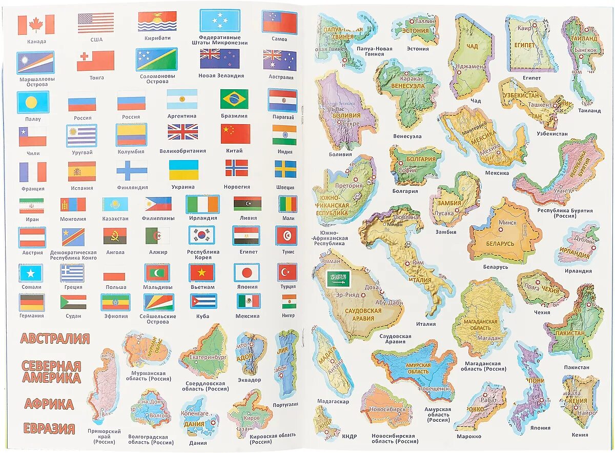 Страны их столицы и флаги таблица.