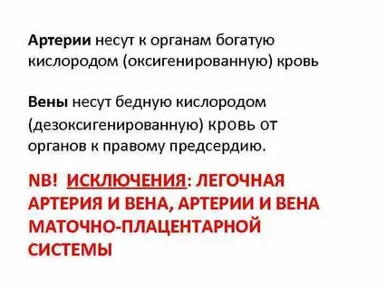 Бедна кислородом течет в малом кругу