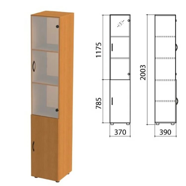 Шкаф (стеллаж) "Фея", 370х370х2000 мм, 4 полки,. Шкаф закрытый со стеклом 826*370*1807мм. Шкаф для документов система т-11 Миланский орех светлый 720х370х2060мм.