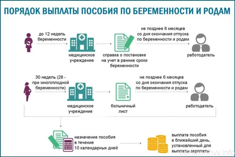 Когда приходят выплаты по беременности и родам