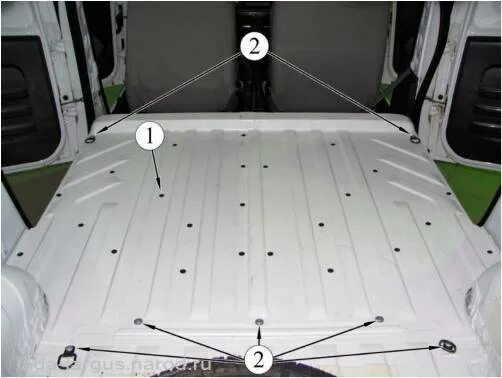 Removal and installation of the body partition Lada Largus