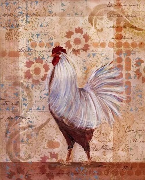 Петух живопись. Прованский петух. Декупаж петухи. Художница susan winget. Петух.