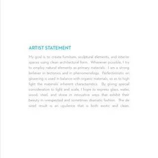 Artist's statement