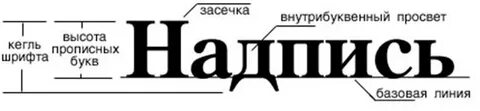 Гарнитура кегль цвет