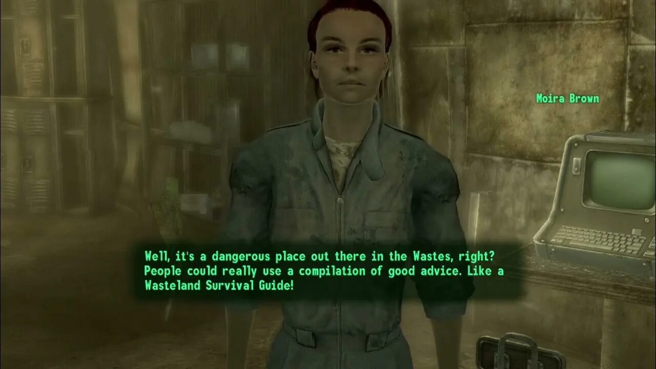 Как переводится fallout. Мойра Браун Fallout 4. Фоллаут 3 диалоги. Fallout 3 диалог. Фоллаут Вегас диалог.