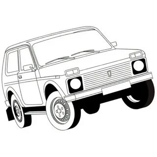 Раскраска машина нива