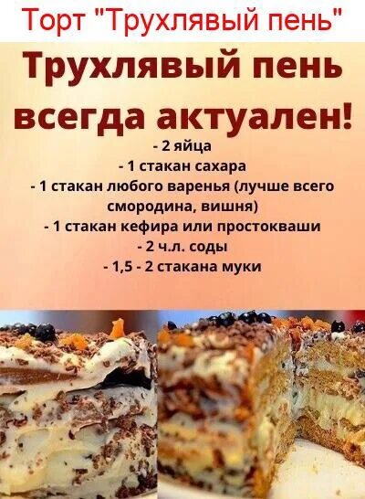 Трухлявый пень рецепт с вареньем пирог классический