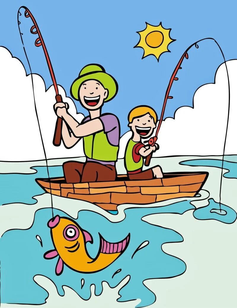 Рыбалка рисунок. Ребенок Рыбак. Мультяшная лодка Рыбак. Рыбак рисунок.