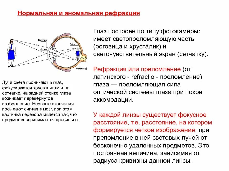 Регулирует количество света проходящего в глаз. Рефракция хрусталика глаза. Оптическая система глаза и рефракция. Преломляющая сила оптической системы. Преломляющая сила оптической системы глаза.