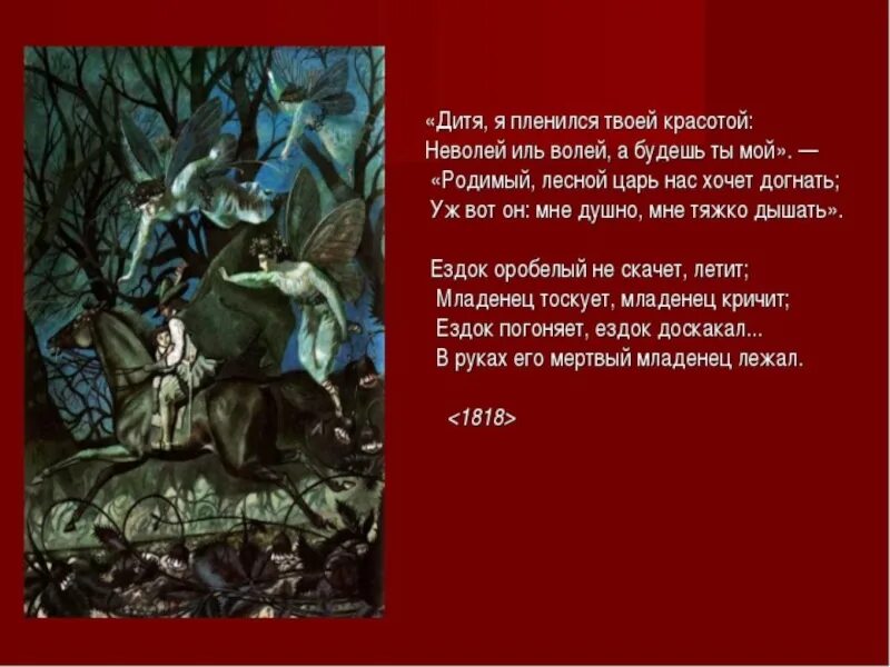 Образы баллад. Баллада ф Шуберта Лесной царь. Шуберт сочиняет балладу Лесной царь. Лесной царь Шуберт образ царя. Тютчев Лесной царь.