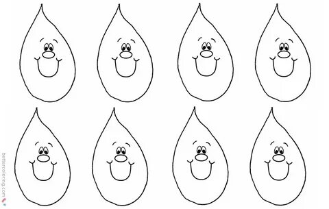 rain drop coloring pages