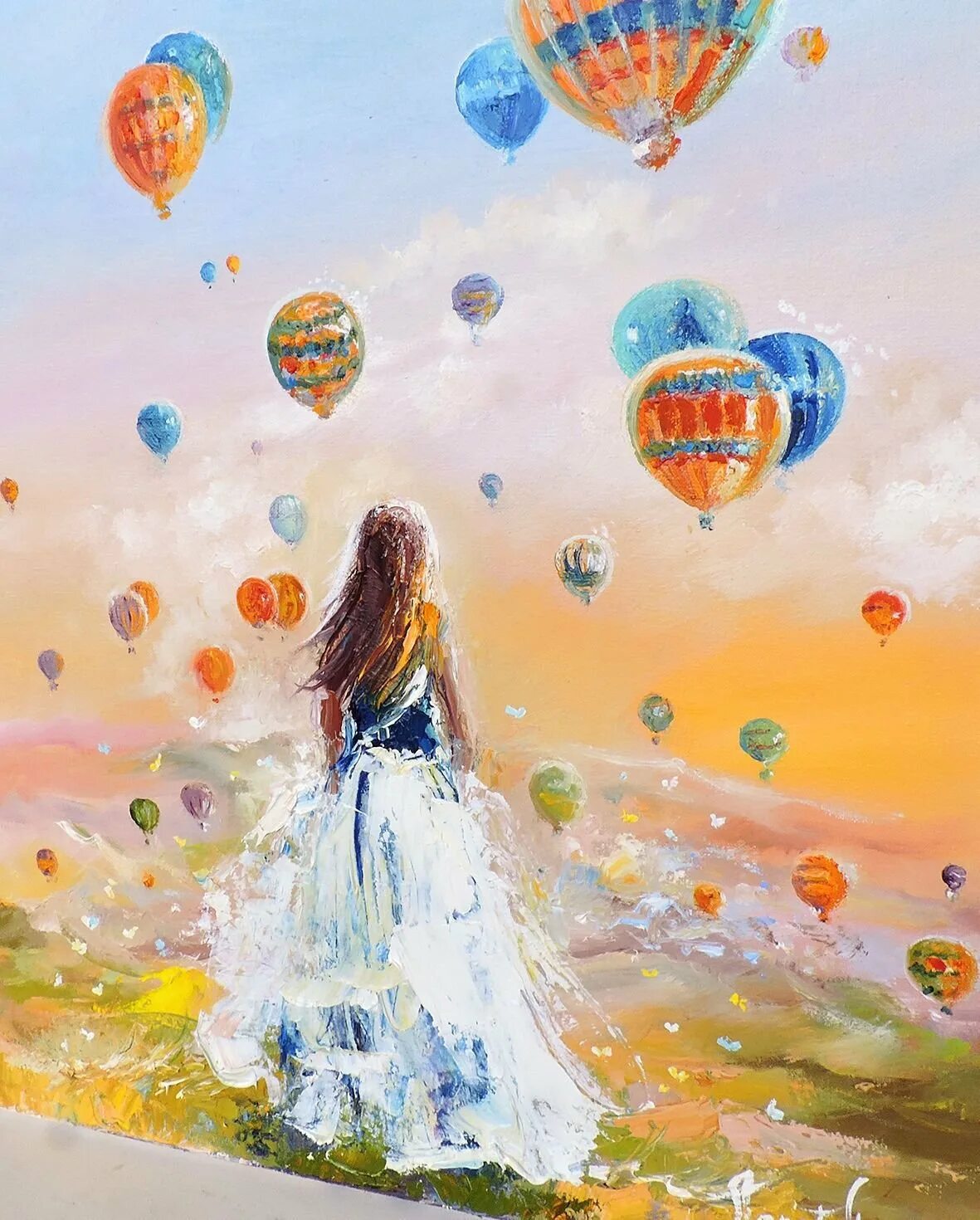Я разукрашу его словно мечту. Аннет Логинова картины мечты. Художница Аннет Логинова. Картина с воздушными шарами. Воздушные шары живопись.