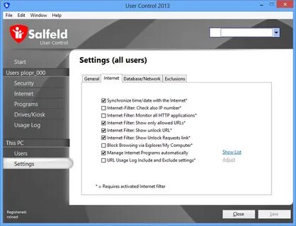 Use control software