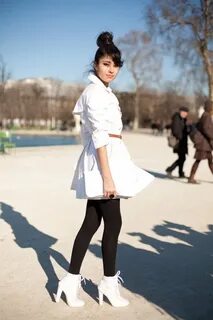 Белые туфли какие колготки