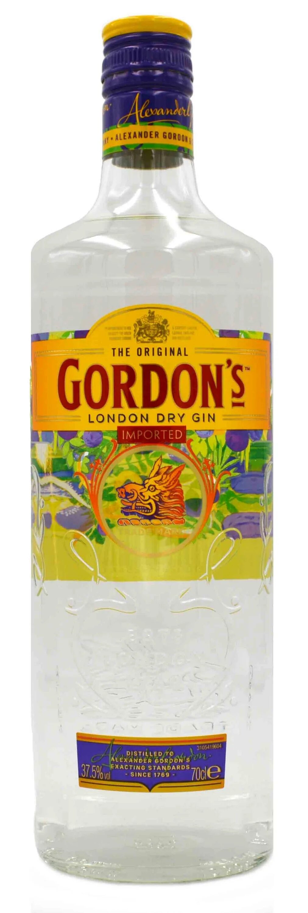 75. 37,5%. 5. Gordon's london dry gin. Джин гордонс лондонский.