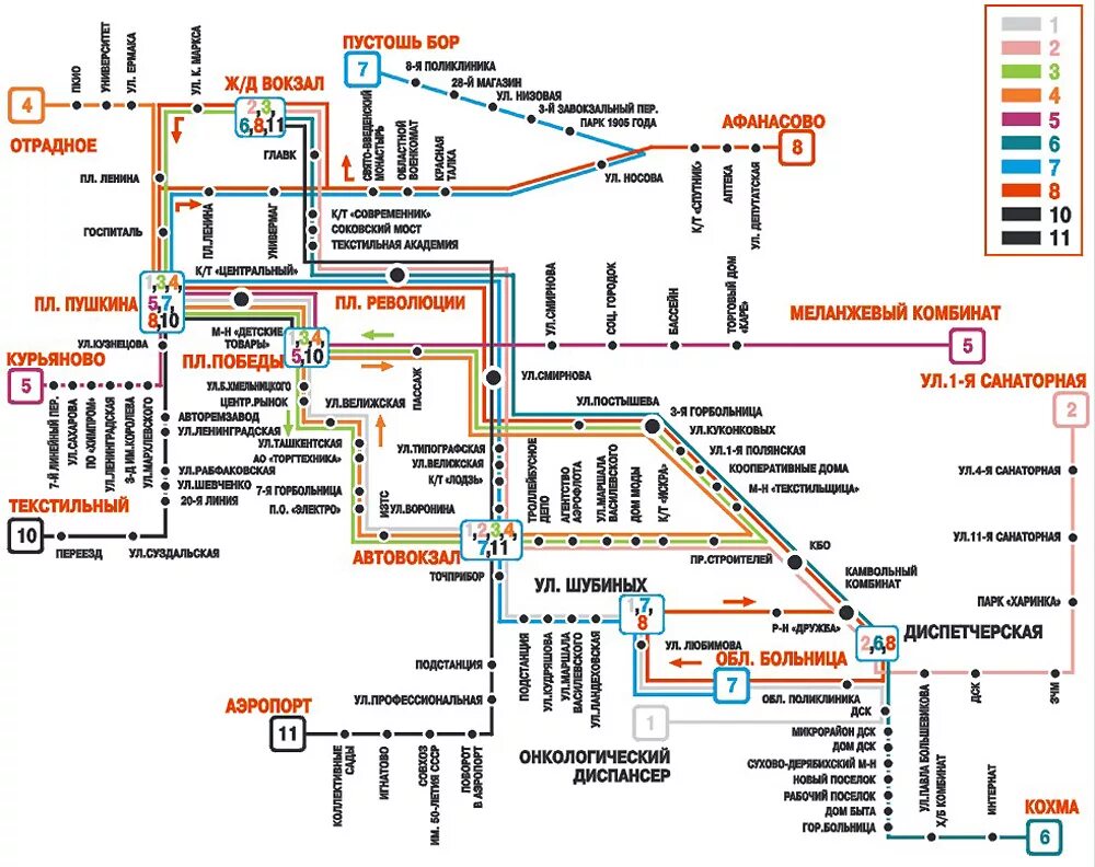 Сколько остановок до автовокзала. Схема движения троллейбусов в Иваново. Маршруты троллейбусов Иваново схема. Схема троллейбусных маршрутов Иваново. Троллейбус Иваново новая схема.
