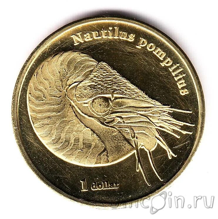 1 доллар 2018. Монеты Муреа. Один доллар 2018. Коллекционная монета Наутилус Помпилиус. Полинезийская монета цапля.