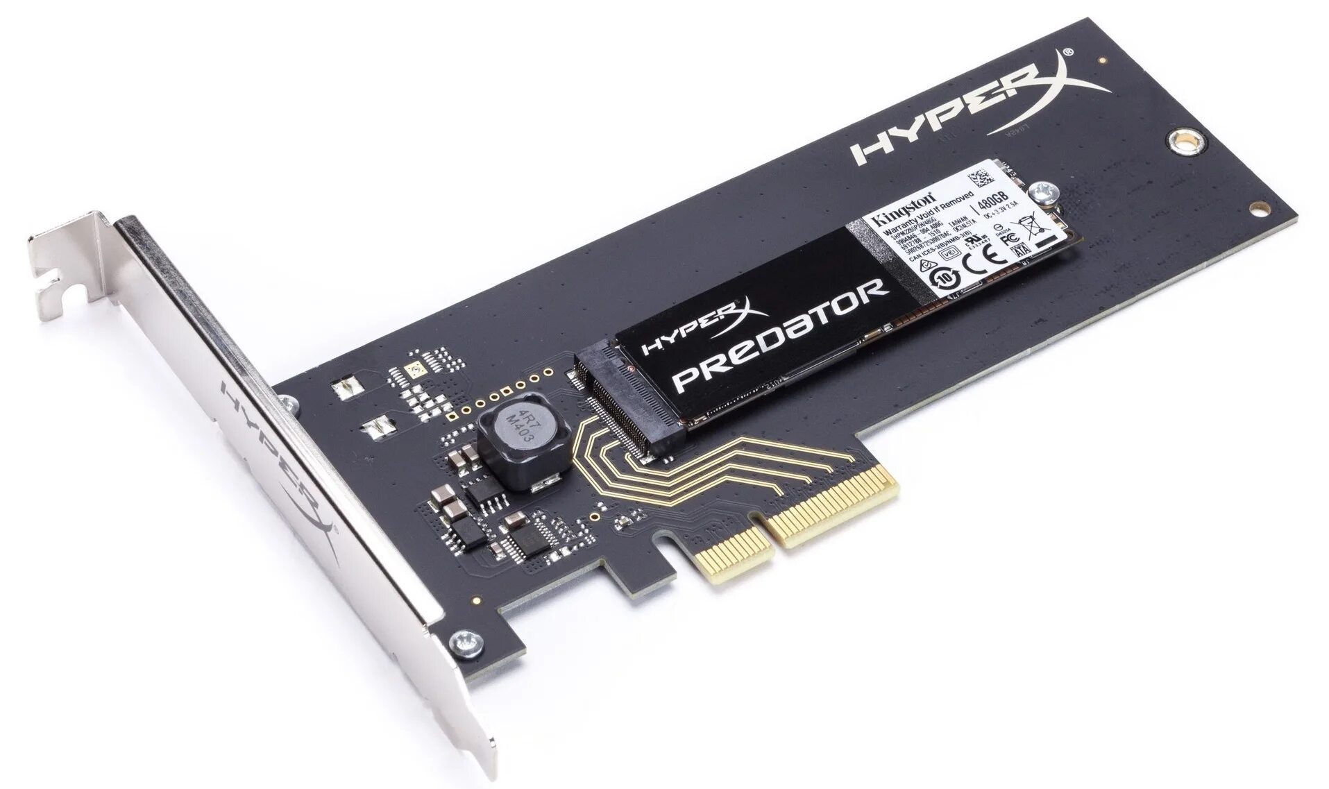 SSD PCI-Express 5.0. Kingston HYPERX Predator (shpm2280p2h/480g), 480 Гбайт. М2 PCI Express накопитель. SSD диск для PCI-ex1.
