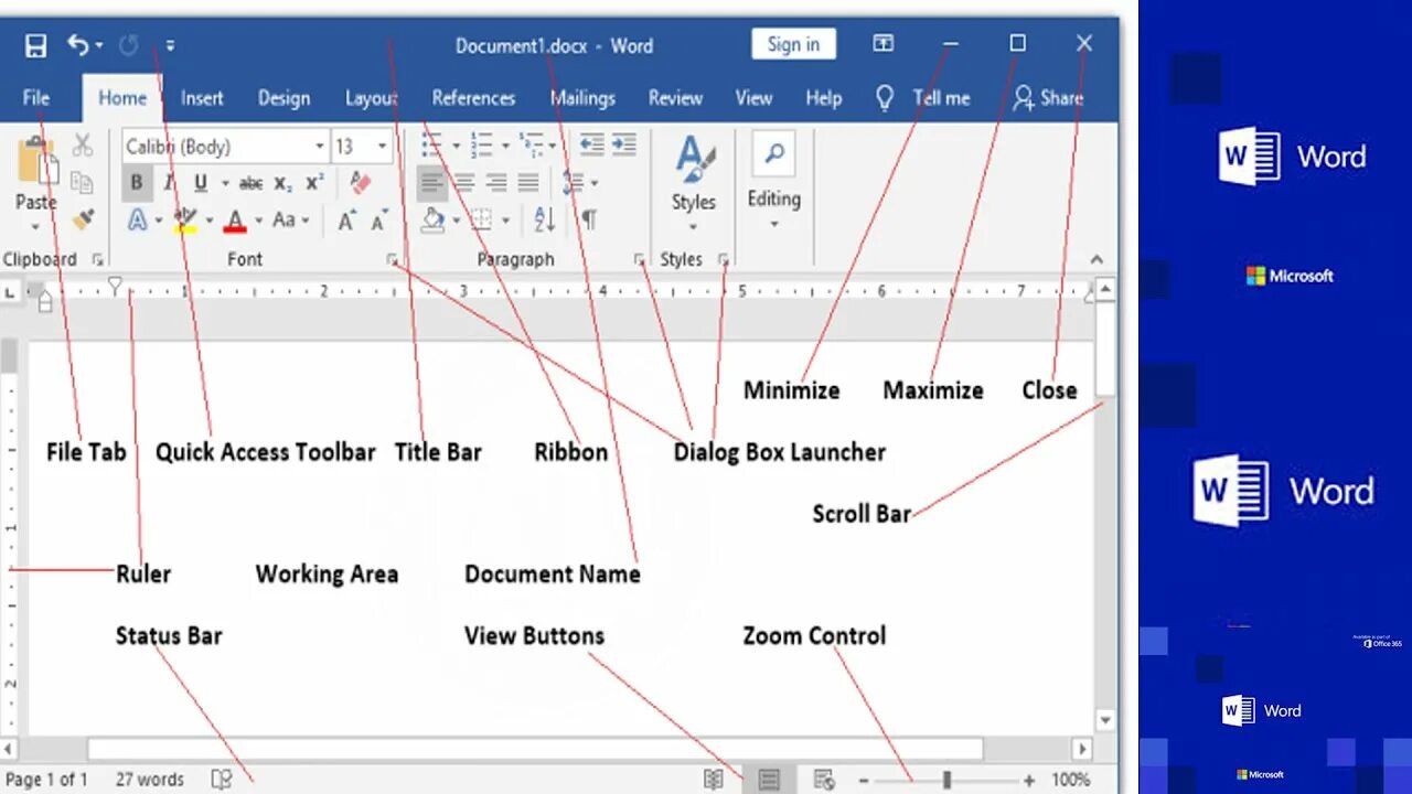 Интерфейс MS Word. Винда ворд. Рабочее окно ворд. Интерфейс ворд 2019. Рабочее окно word